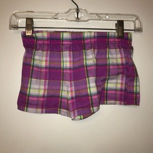 Girls flannel pajama shorts